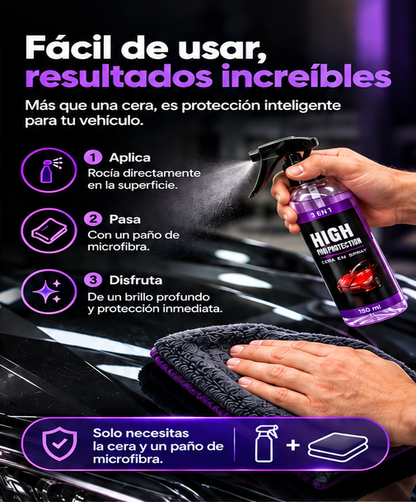 Cera protectora y abrillantadora para auto 3 en 1
