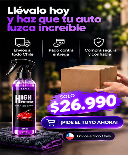 Cera protectora y abrillantadora para auto 3 en 1